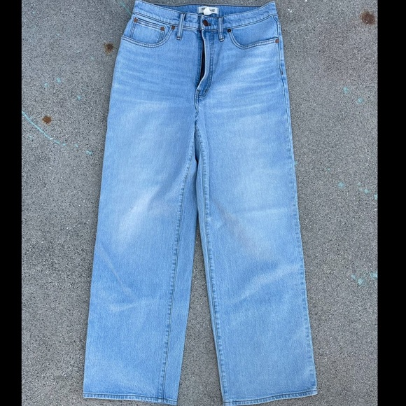 MADEWELL The Perfect Vintage Wide-Leg Crop Jean size 29 tall preloved school - Picture 9 of 11